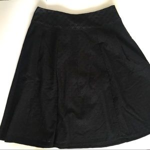 Talbots black plaited skirt